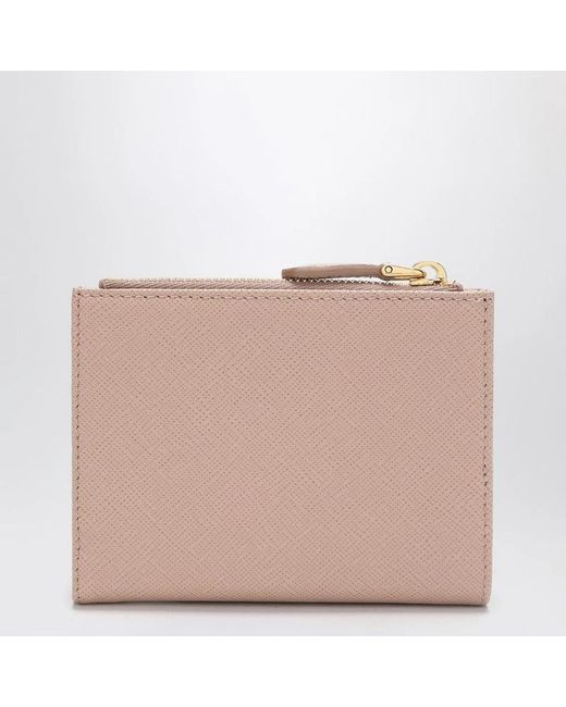 Prada Natural Small Saffiano Leather Wallet