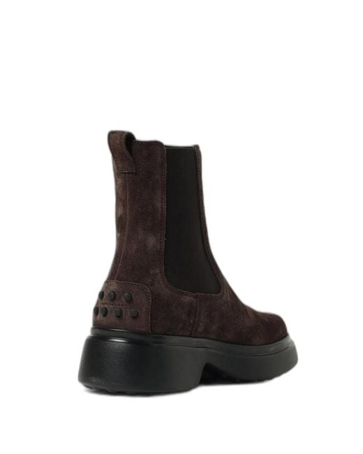 Tod's Black Suede Chelsea Boots