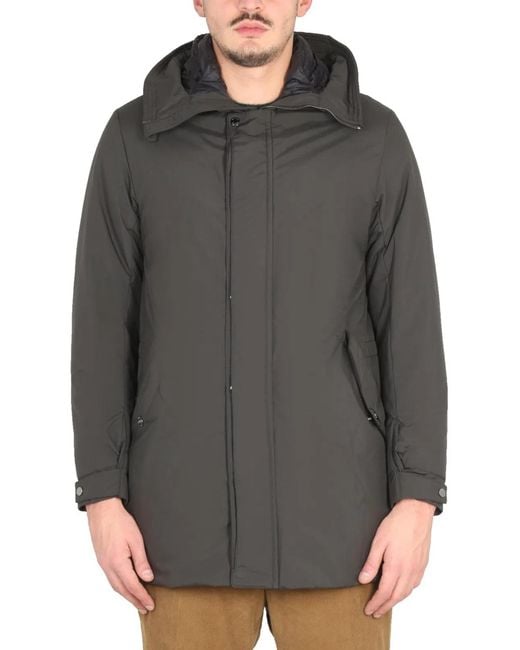 Moorer Gray Hooded Jacket for men