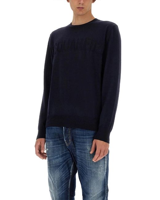 DSquared² Blue Wool Jersey for men