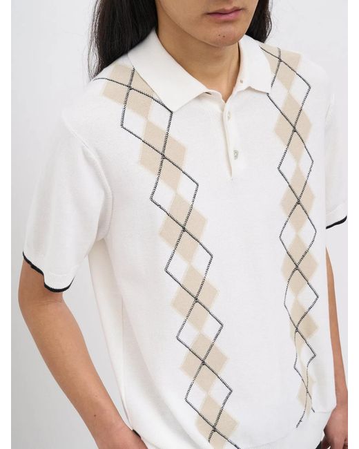 Paolo Pecora White Cotton Knitted Polo Shirt for men