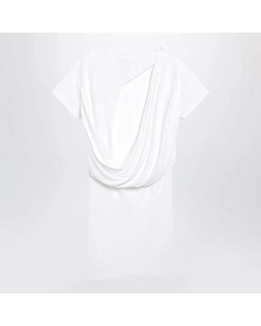 Jacquemus White Mistral Viscose Jersey Dress