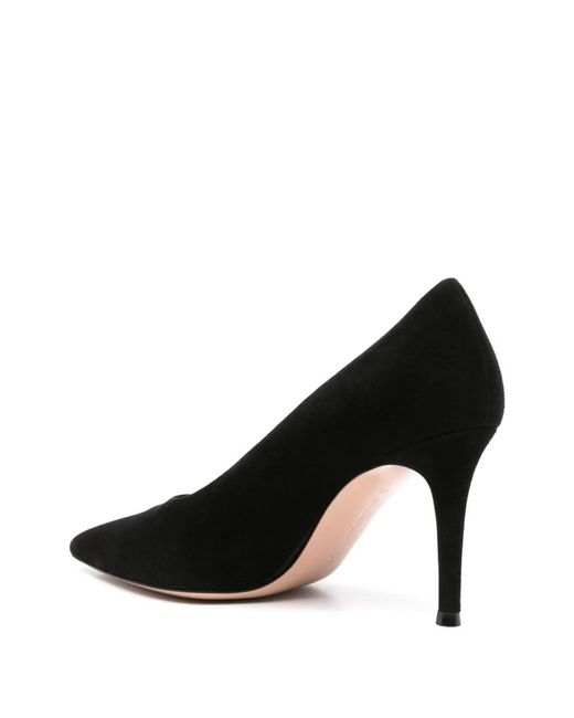 Gianvito Rossi Black Shoes Camoscio