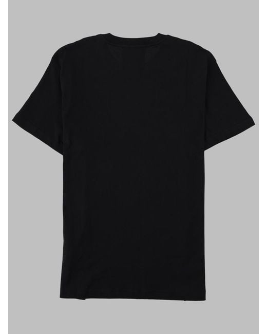 Versace Jeans Couture Black T-Shirt Con Logo Metallizzato for men