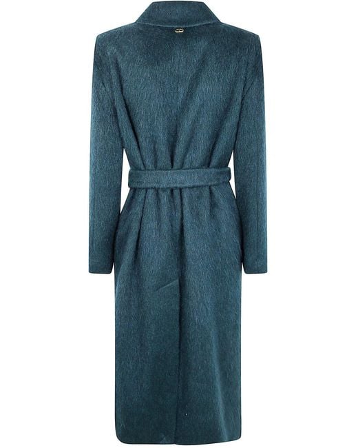 Twinset Blue Classic Coat