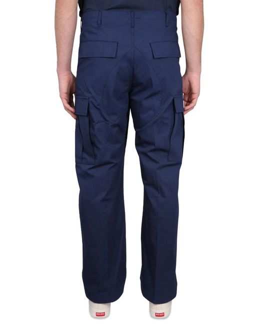 KENZO Blue Cargo Pants for men
