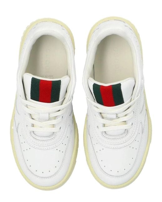 Gucci White Sneaker Leather, R.S. Calf/Great/Vrv