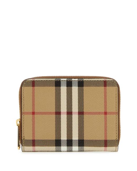 Burberry Brown Printed E-Canvas Wallet