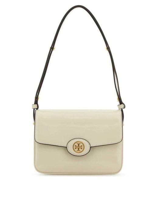 Tory Burch Metallic Robinson Spazzolato Convertible Shoulder Bag