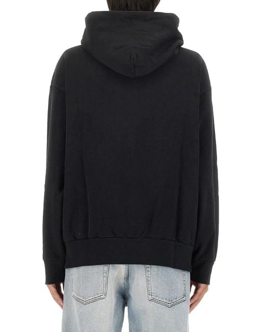 Aries Black Sweatshirt With Logo for men