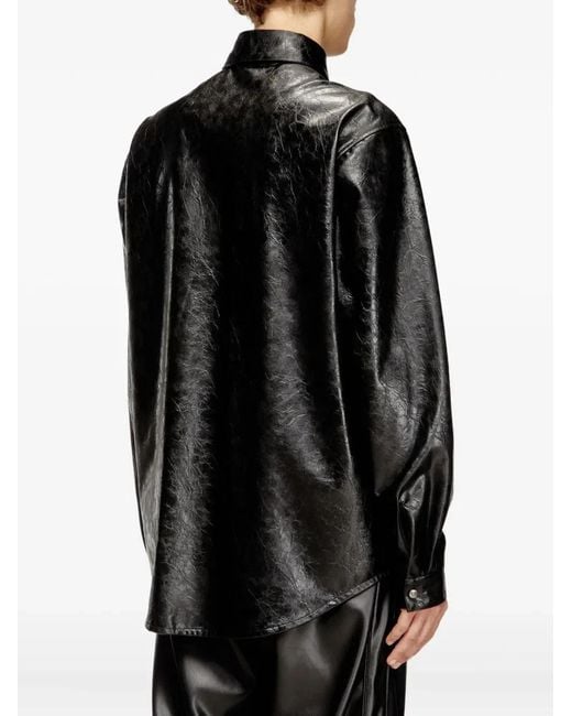 DIESEL Black Shirt Ls Simply-Qmbu for men