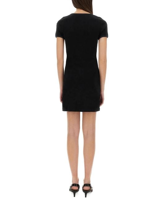 Courreges Black "Holistic Contrast" Mini Dress