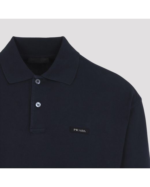Prada Blue Polo Sweatshirt for men