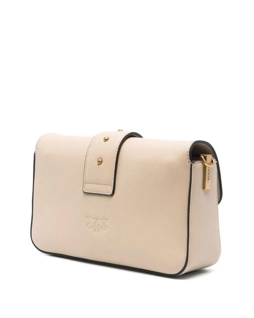 Pinko Natural Leather Shoulder Strap Bag