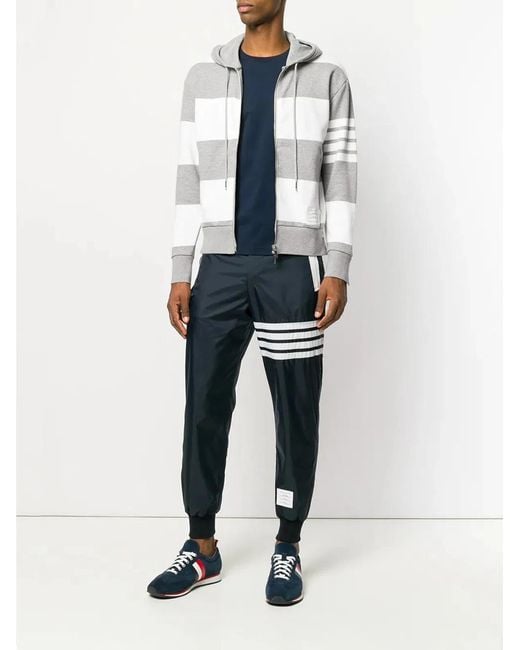Thom Browne Blue Relaxed Fit Ss Tee With Side Slit for men