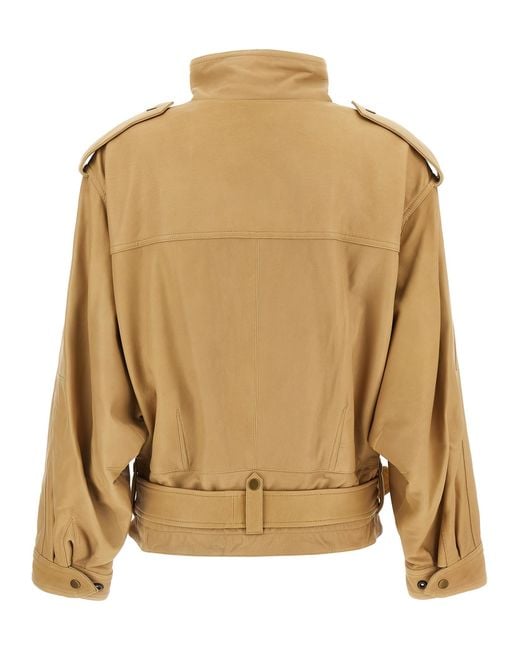 Isabel Marant Natural 'Farza' Leather Jacket