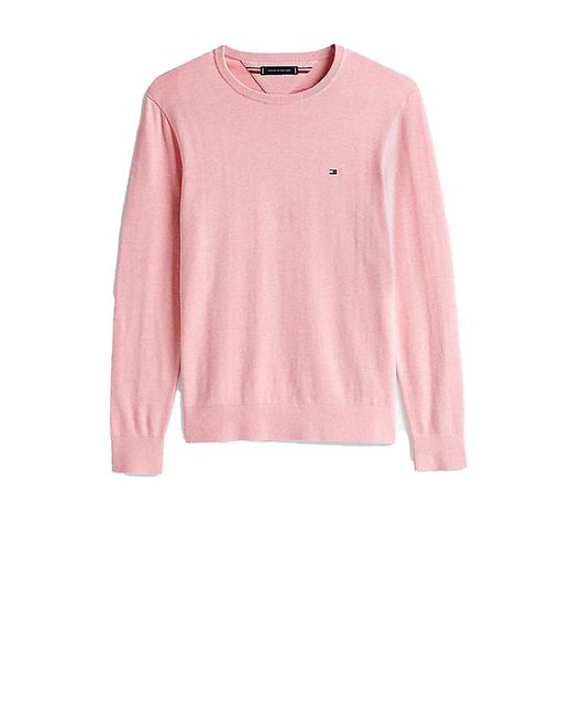 Tommy Hilfiger Pink Embroidered Logo Pullover for men