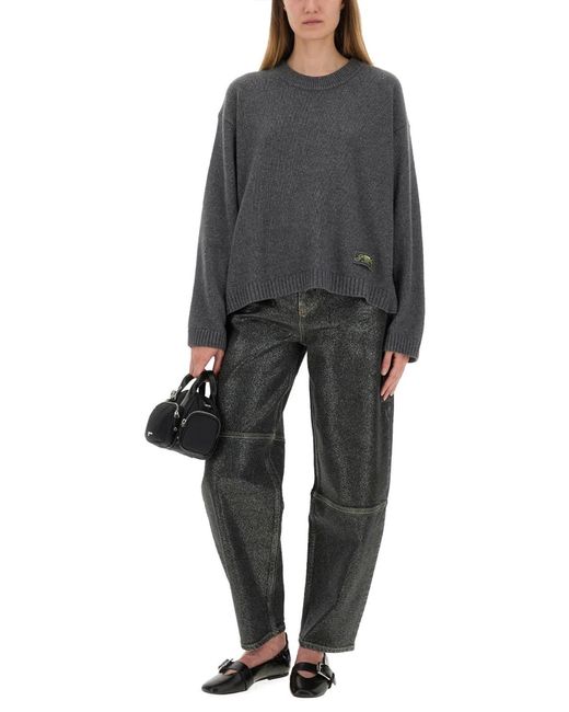 Ganni Gray Recycled Wool Sweaters