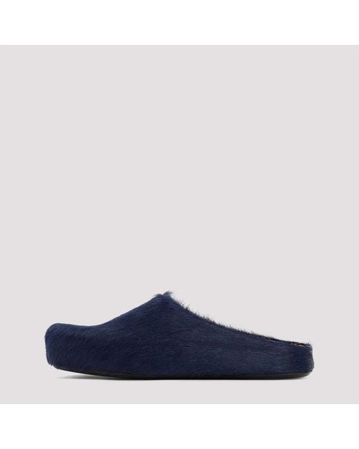 Marni Blue Fussbett Sabot Flat Shoes for men