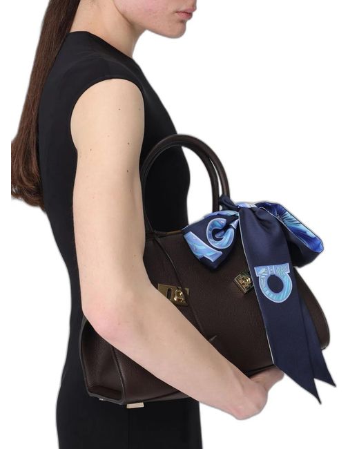 Ferragamo Black Hug Small Leather Handbag