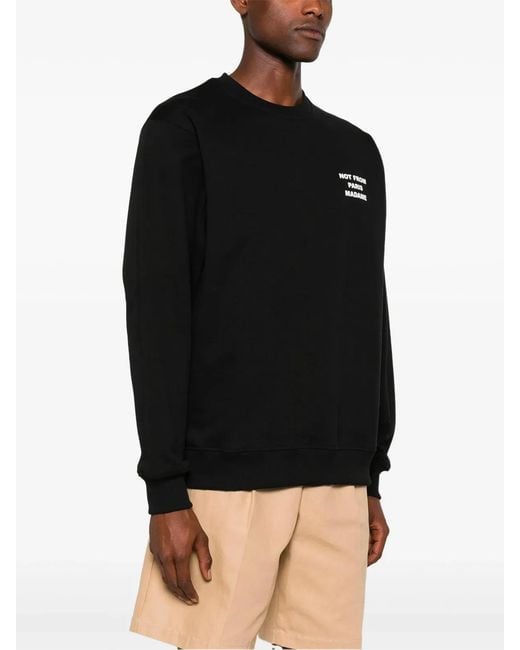 Drole de Monsieur Black Slogan Sweatshirt for men