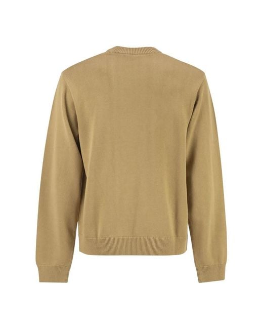 Carhartt Natural Cotton Crew Neck Jumper With Embroidered Logo