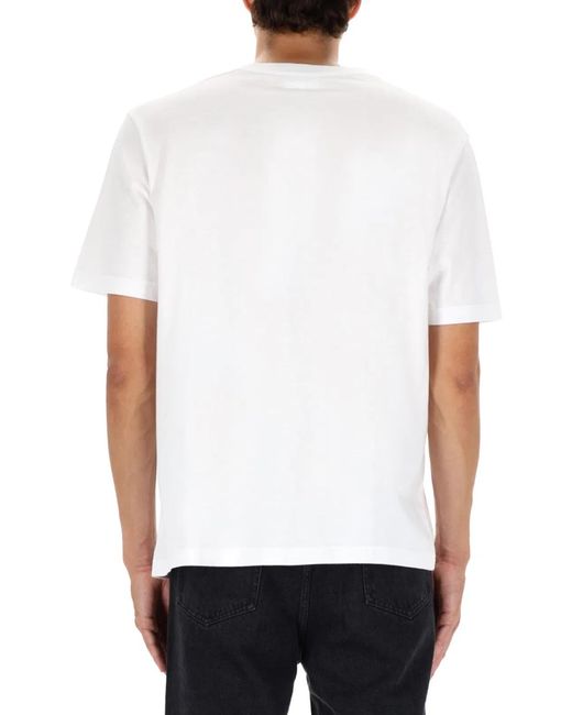 Maison Kitsuné White Maison Kitsuné "Standing Fox Comfort" T-Shirt for men