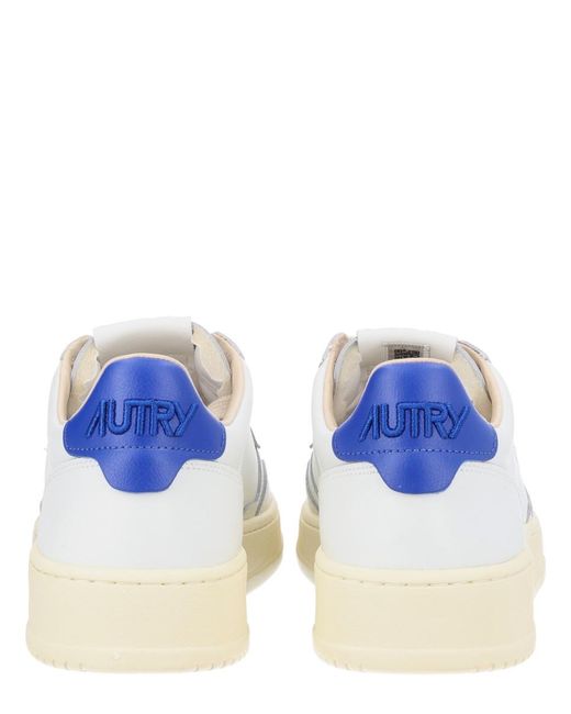 Autry White "Medalist Low" Sneaker for men