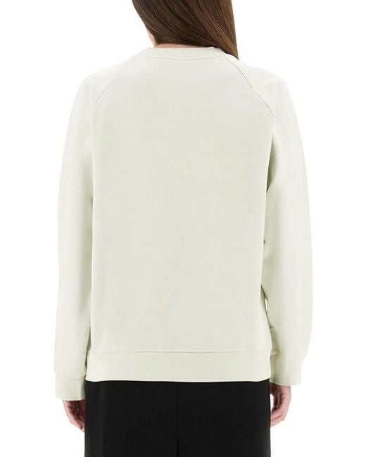 Marni Natural Cotton Sweatshirt With Tulip Print