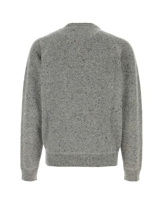 DSquared² Gray Dsquared Melange Wool Blend Sweater for men