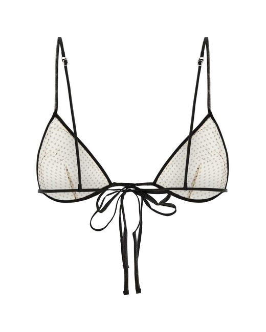 Prada Natural Printed Chiffon Bra
