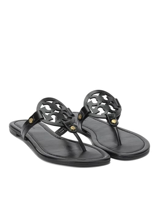 Tory Burch Black Leather Sandals