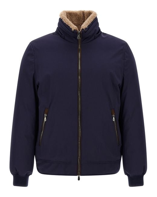 Brunello Cucinelli Blue Padded Jacket for men