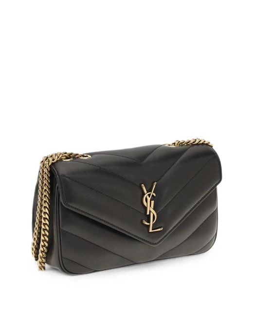 Saint Laurent Gray Leather Lou Lou Bag