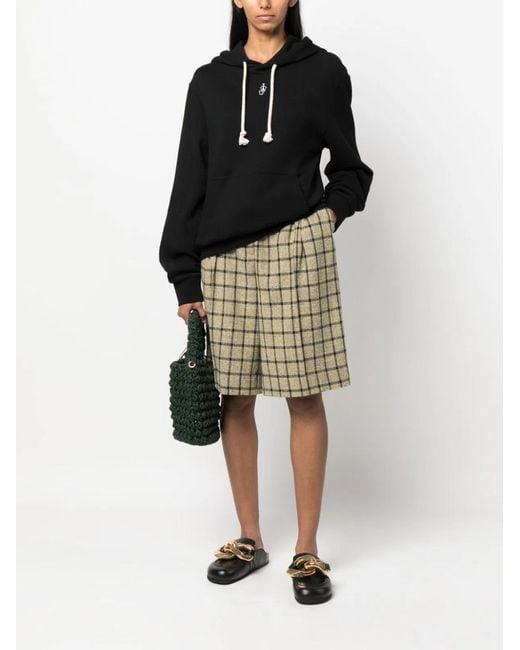 J.W. Anderson Black Anchor Embroidery Hoodie