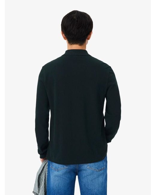 Lacoste Black Classic Fit Long Sleeve L.12.12 Polo for men