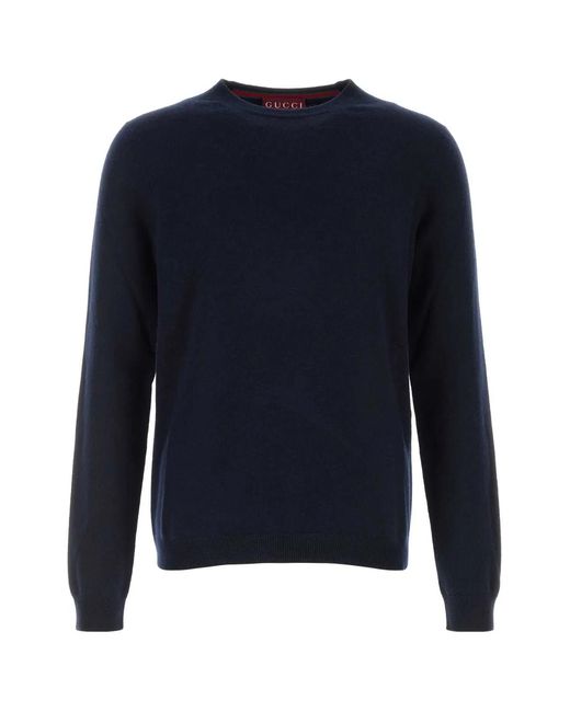 Gucci Blue Midnight Cashmere Sweater for men