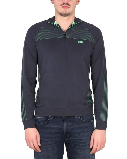 Boss Blue Turtleneck Jersey for men