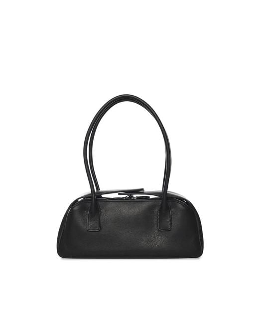Courreges Black Courregès Leather Strip Bag