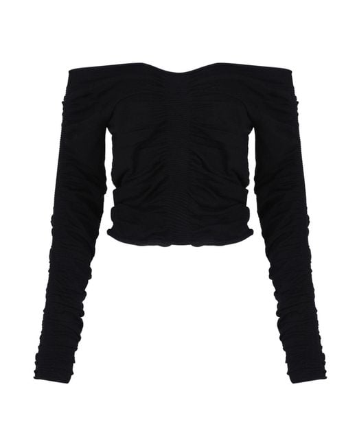 Alexander Wang Black Cupro-Blend Sweaters