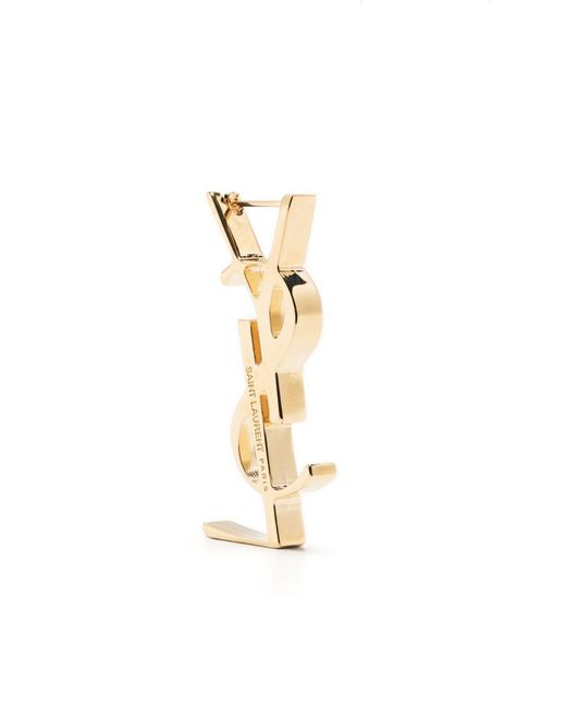 Saint Laurent White Mini Butterfly Closure For Pierced Earrings