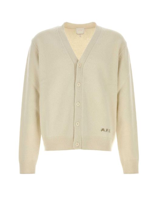 A.P.C. Men's Natural Cardigan Kevin
