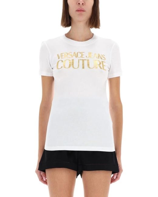 Versace Jeans Couture White Tshirt With Logo