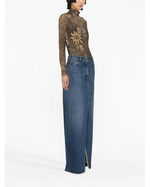 DARKPARK Blue Emma Denim Long Skirt