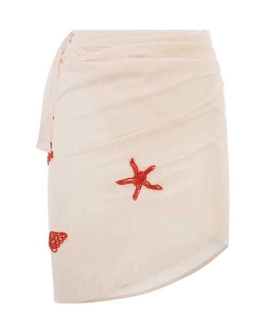 Mc2 Saint Barth Natural Wrap Skirt