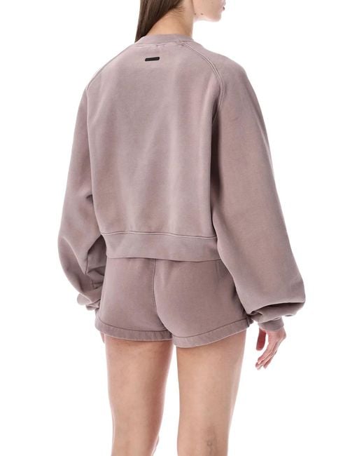 Fear Of God Red Campus '90 Cropped Crewneck