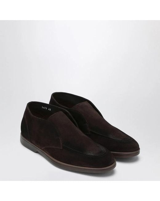 Doucal's Black Lacefree Desert Boot for men