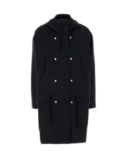 Prada Blue Bleu Mohair Virgin Wool Parka