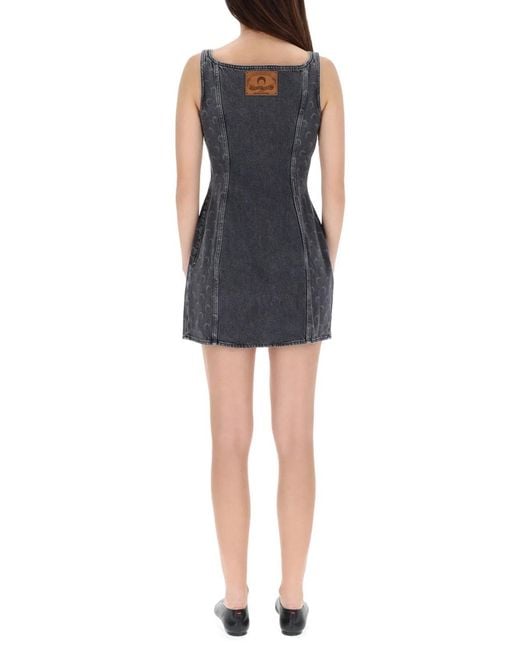 MARINE SERRE Black "Moon Laser" Mini Dress
