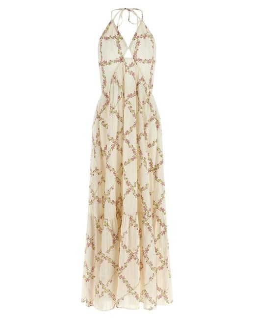 Twinset Metallic Twin Set Floral Printed Dress